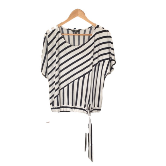 Jules & Leopold Striped Blouse w/ Tie Waist, Size XL - Picture 1 of 9